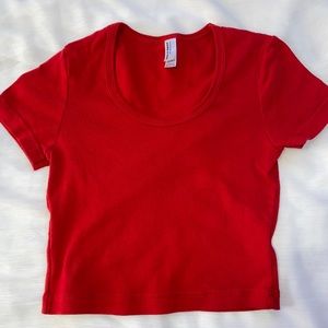 American Apparel Red Crop-Top